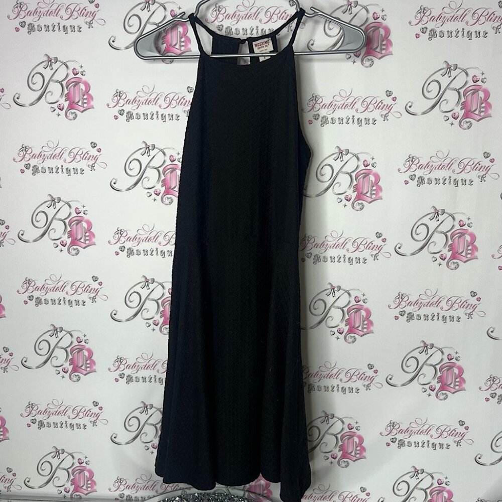 Mossimo Supply Co. Black Midi Dress black flowy comfy beach style keyhole back